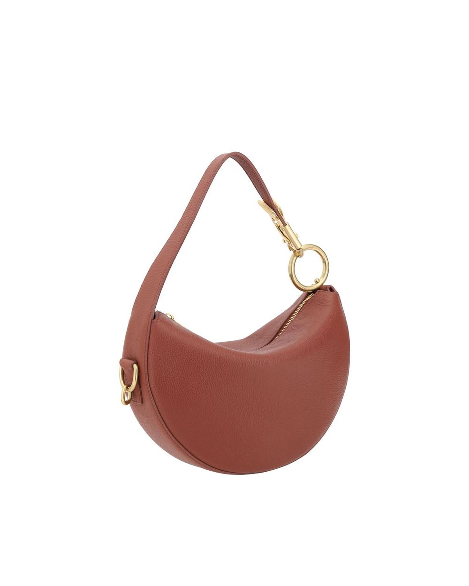 Burberry HalfMoon Leather Shoulder Bag Women Bordeaux – Bluefly