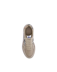 Burberry Arthur Leather Sneakers Men Beige
