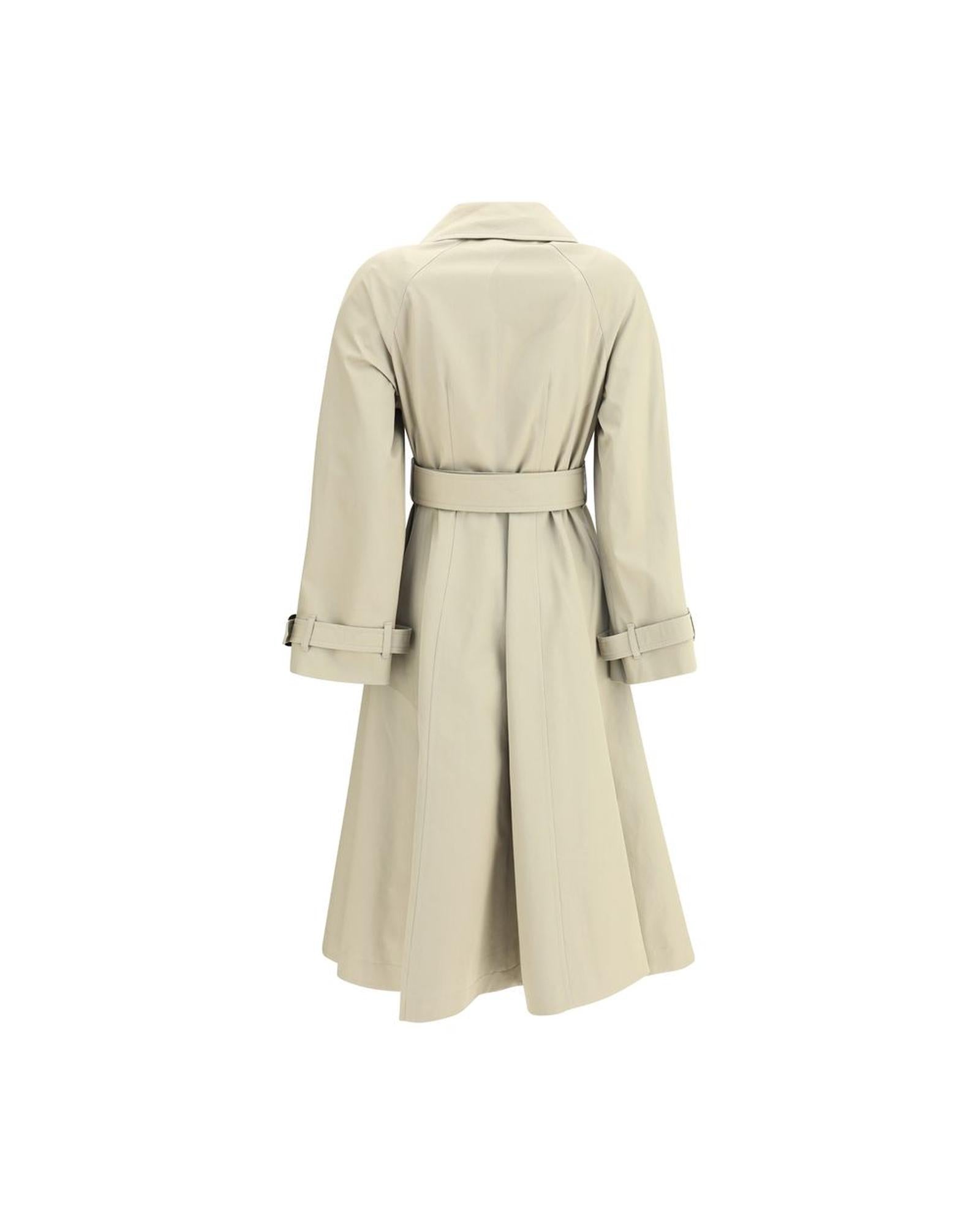 Burberry ALine Belted Trench Coat Women Beige Jackets & Coats
