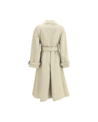 Burberry ALine Belted Trench Coat Women Beige Jackets & Coats