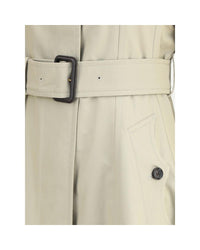 Burberry ALine Belted Trench Coat Women Beige Jackets & Coats