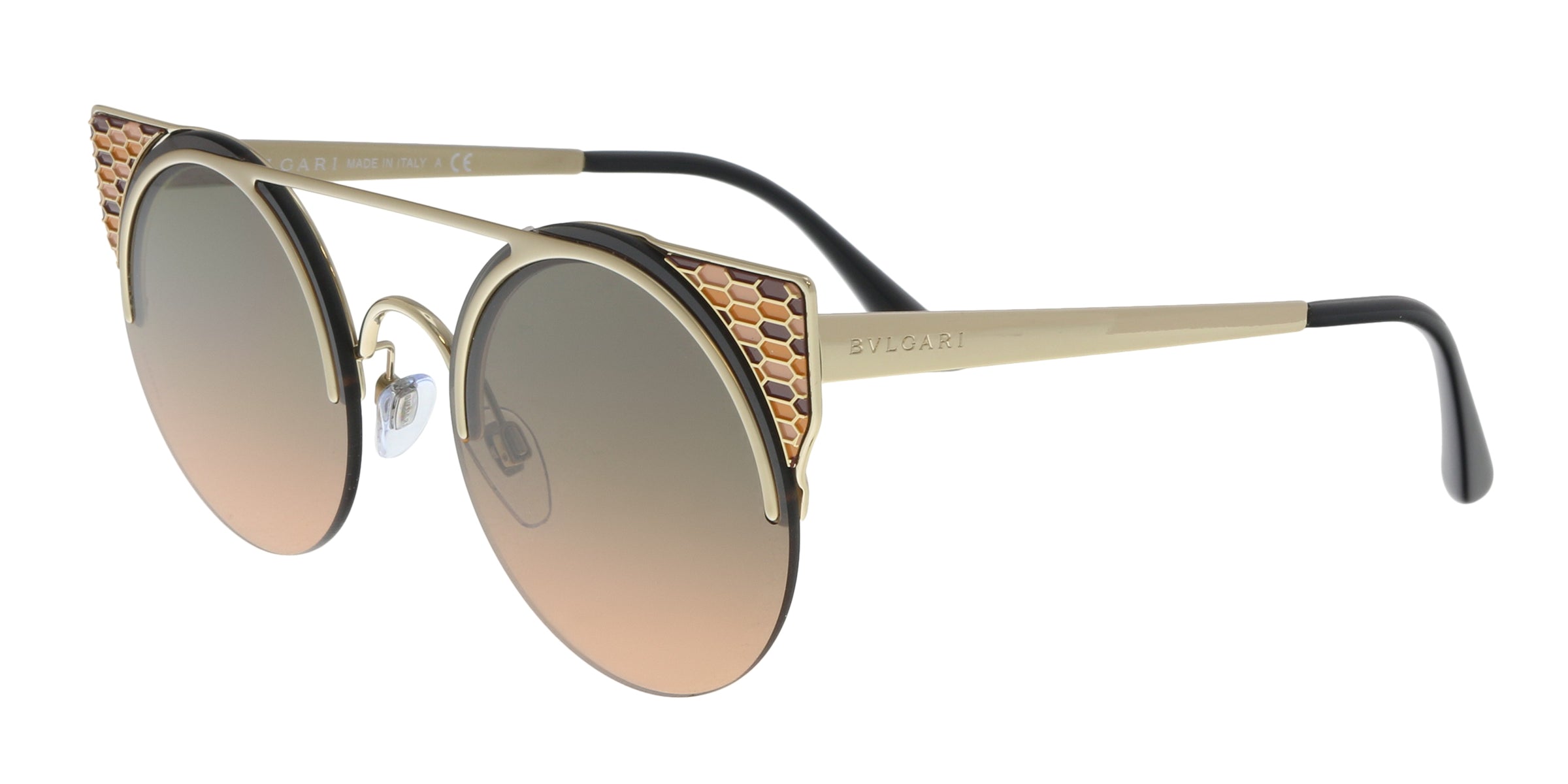 Bulgari Matte Pale Gold Cat eye BV6088 202218 Sunglasses