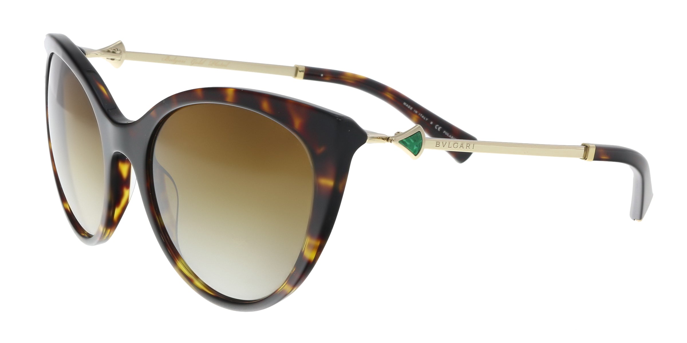 Bulgari Dark Havana Cat eye BV8195KB 5193T5 Sunglasses