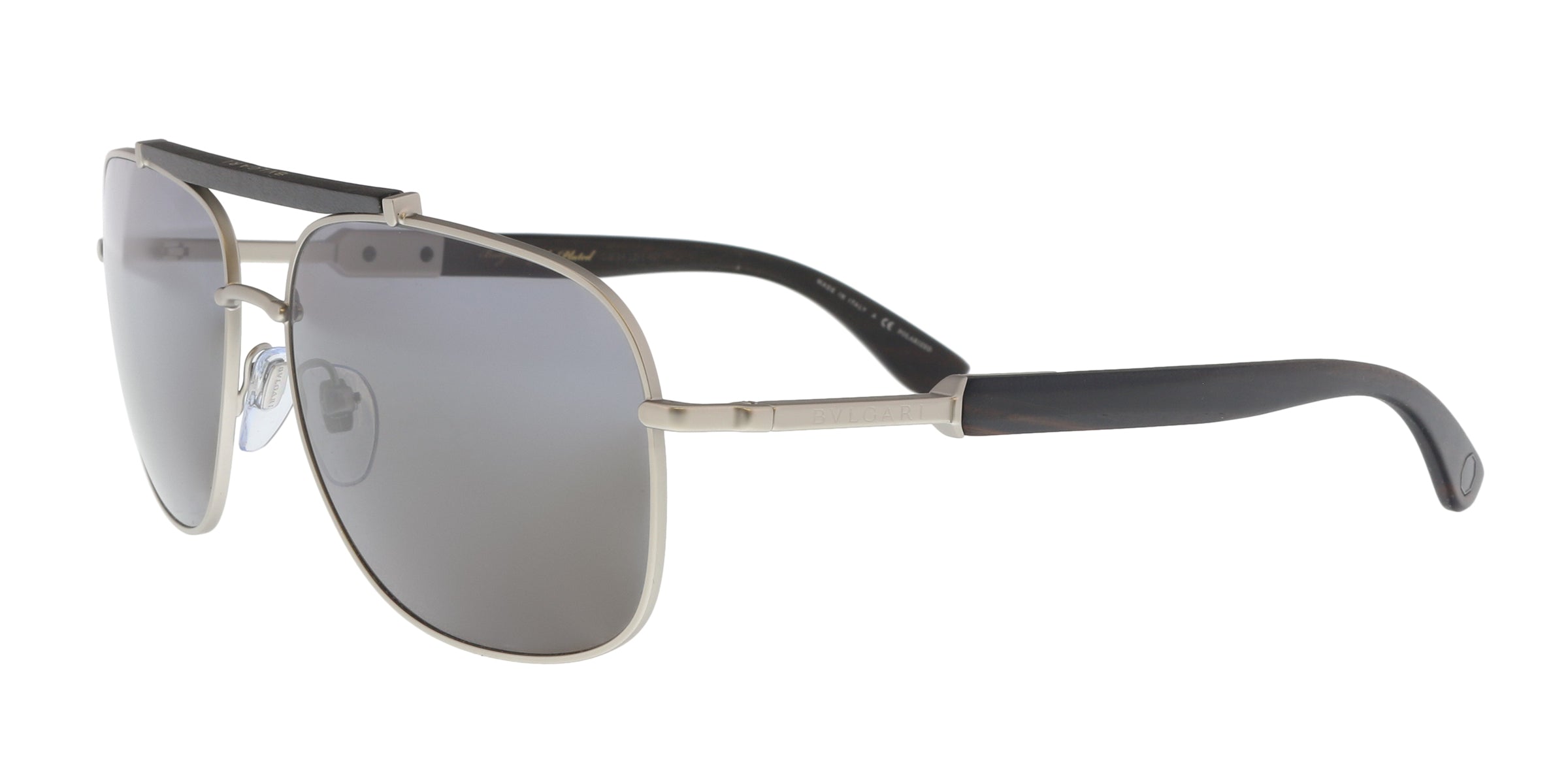 Bulgari Matte Silver Rectangular BV5040K 200781 Sunglasses