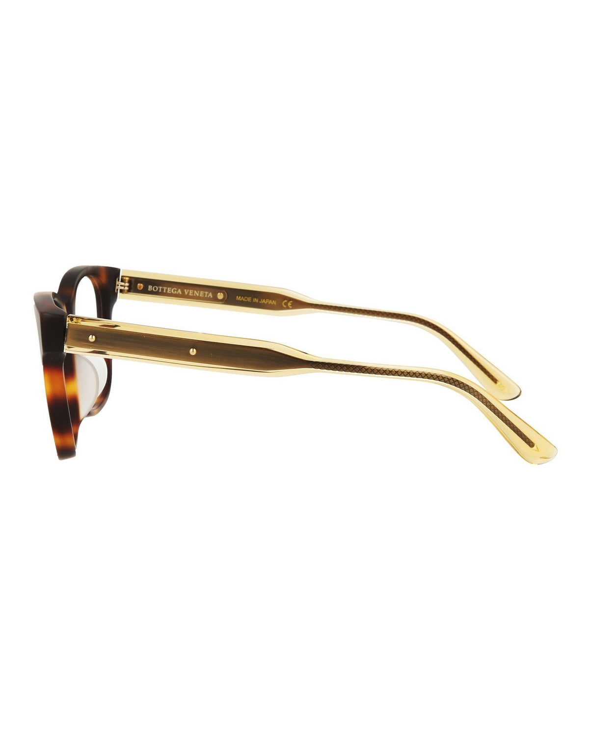 Bottega Veneta Womens Square/Rectangle Avana Yellow Transparent Fashion Designer Eyewear