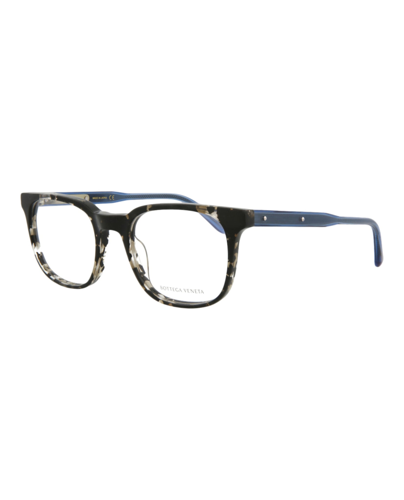 Bottega Veneta Bottega Veneta Unisex Square/Rectangle Avana Blue Transparent Fashion Designer Eyewear