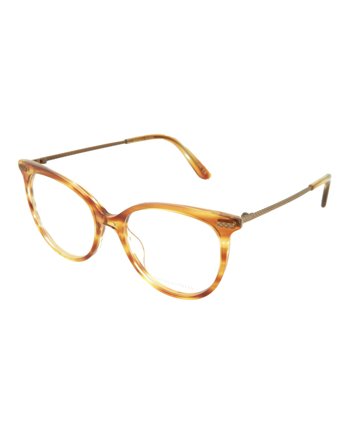 Bottega Veneta Womens Cat Eye Avana Bronze Transparent Fashion Designer Eyewear