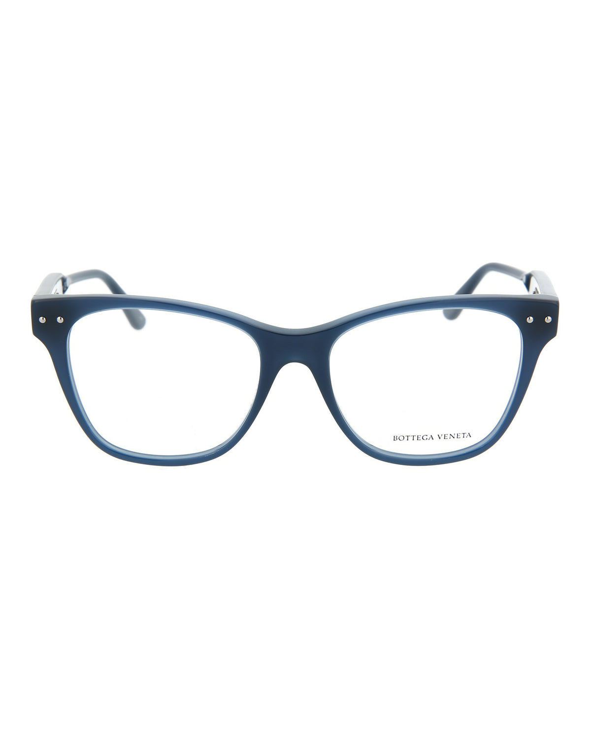 Bottega Veneta Womens Square/Rectangle Blue Blue Transparent Fashion Designer Eyewear