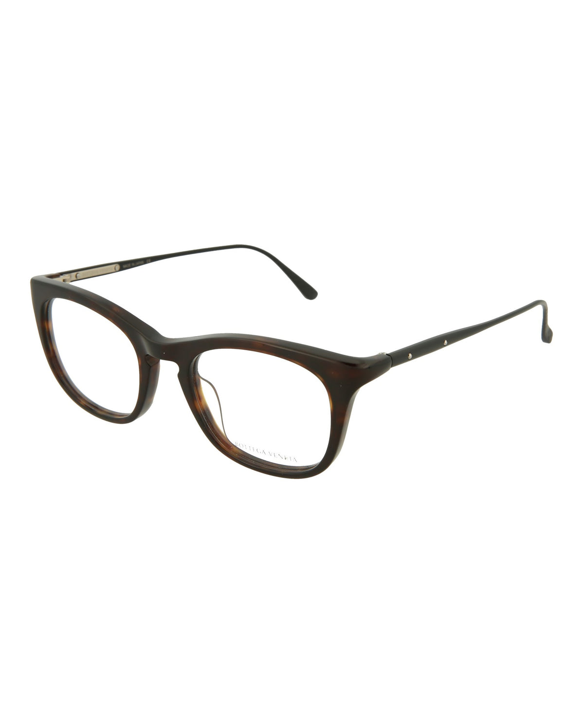 Bottega Veneta Unisex Square/Rectangle Avana Black Transparent Fashion Designer Eyewear