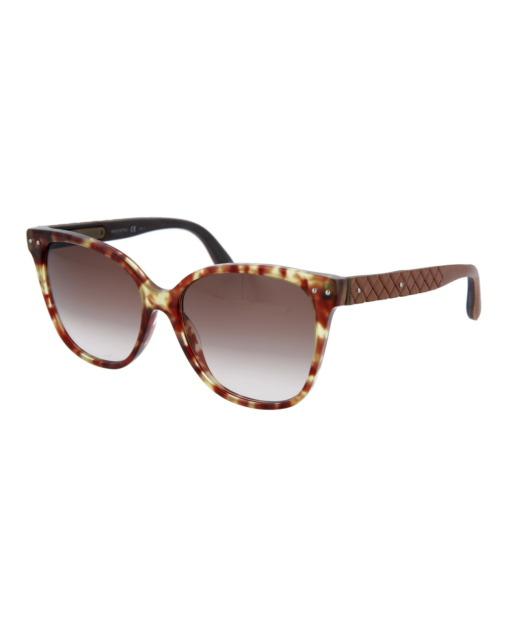 Bottega Veneta Womens Square/Rectangle Avana Brown Brown Fashion Designer Eyewear