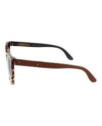 Bottega Veneta Womens Square/Rectangle Avana Brown Brown Fashion Designer Eyewear