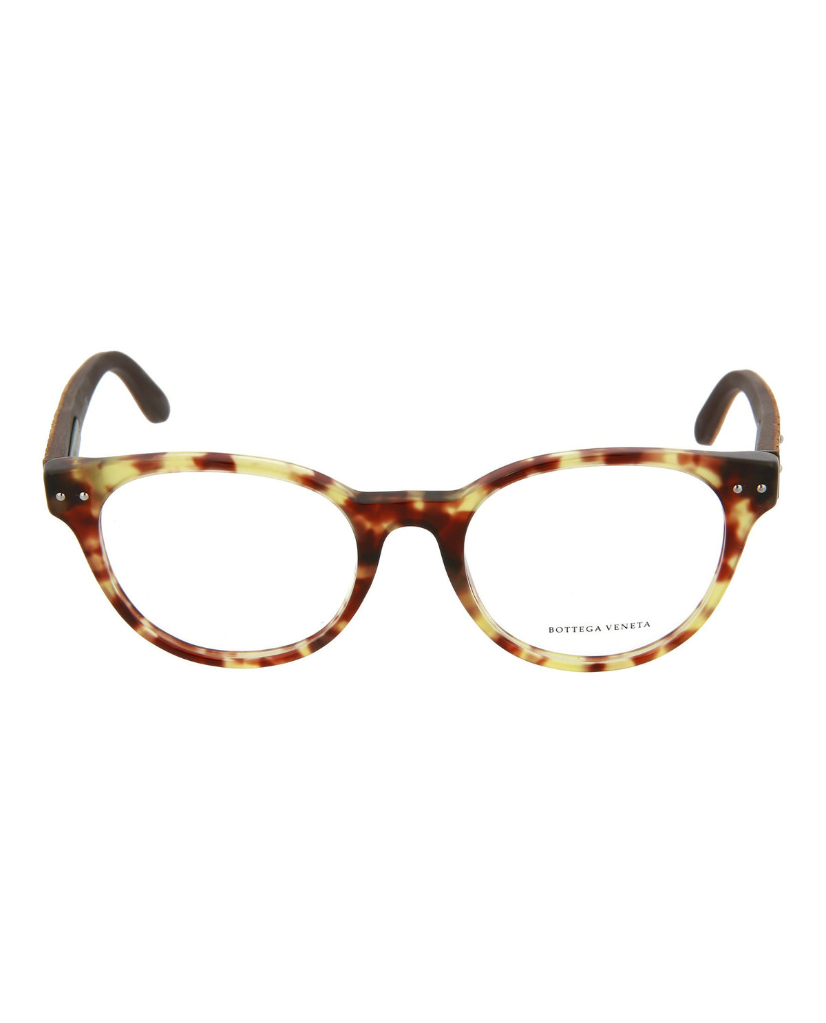 Bottega Veneta Womens Round/Oval Avana Brown Transparent Fashion Designer Eyewear