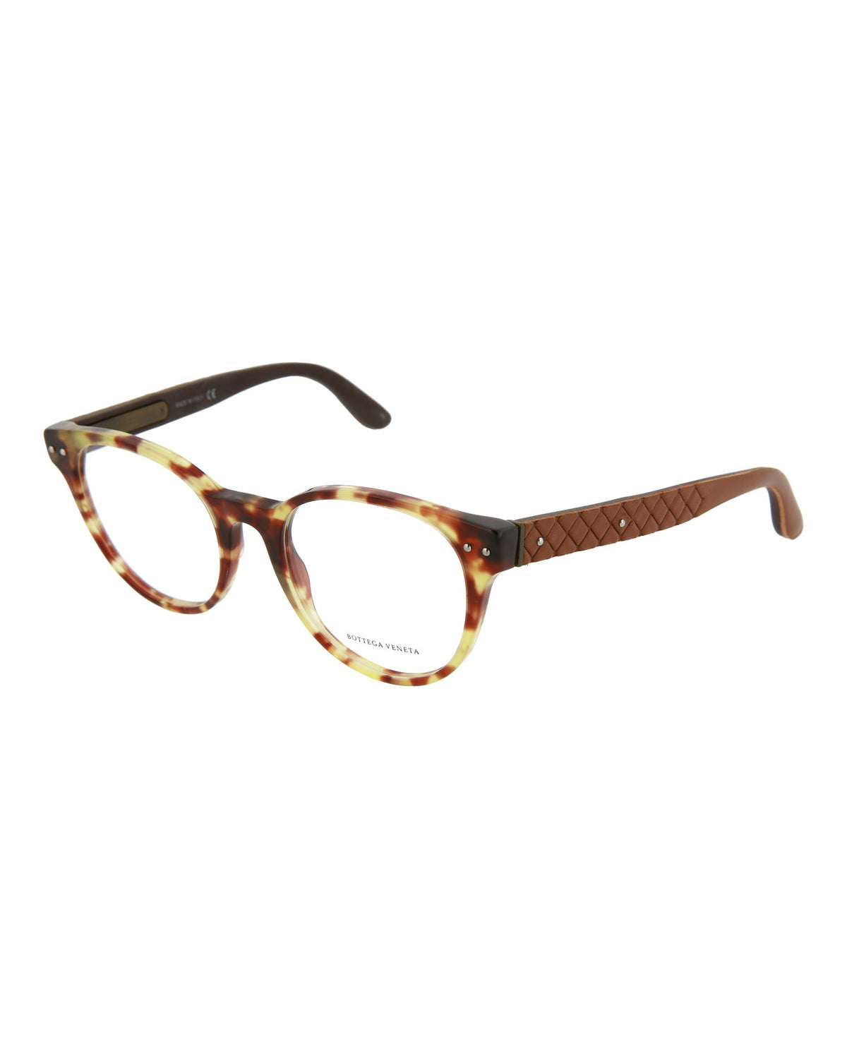 Bottega Veneta Womens Round/Oval Avana Brown Transparent Fashion Designer Eyewear