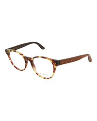 Bottega Veneta Womens Round/Oval Avana Brown Transparent Fashion Designer Eyewear