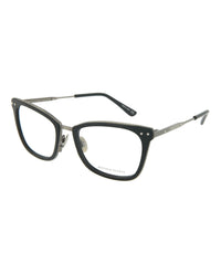Bottega Veneta Bottega Veneta Womens Square/Rectangle Black Silver Transparent Fashion Designer Eyewear