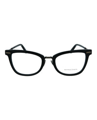 Bottega Veneta Bottega Veneta Womens Square/Rectangle Black Silver Transparent Fashion Designer Eyewear