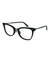 Bottega Veneta Bottega Veneta Womens Square/Rectangle Black Silver Transparent Fashion Designer Eyewear