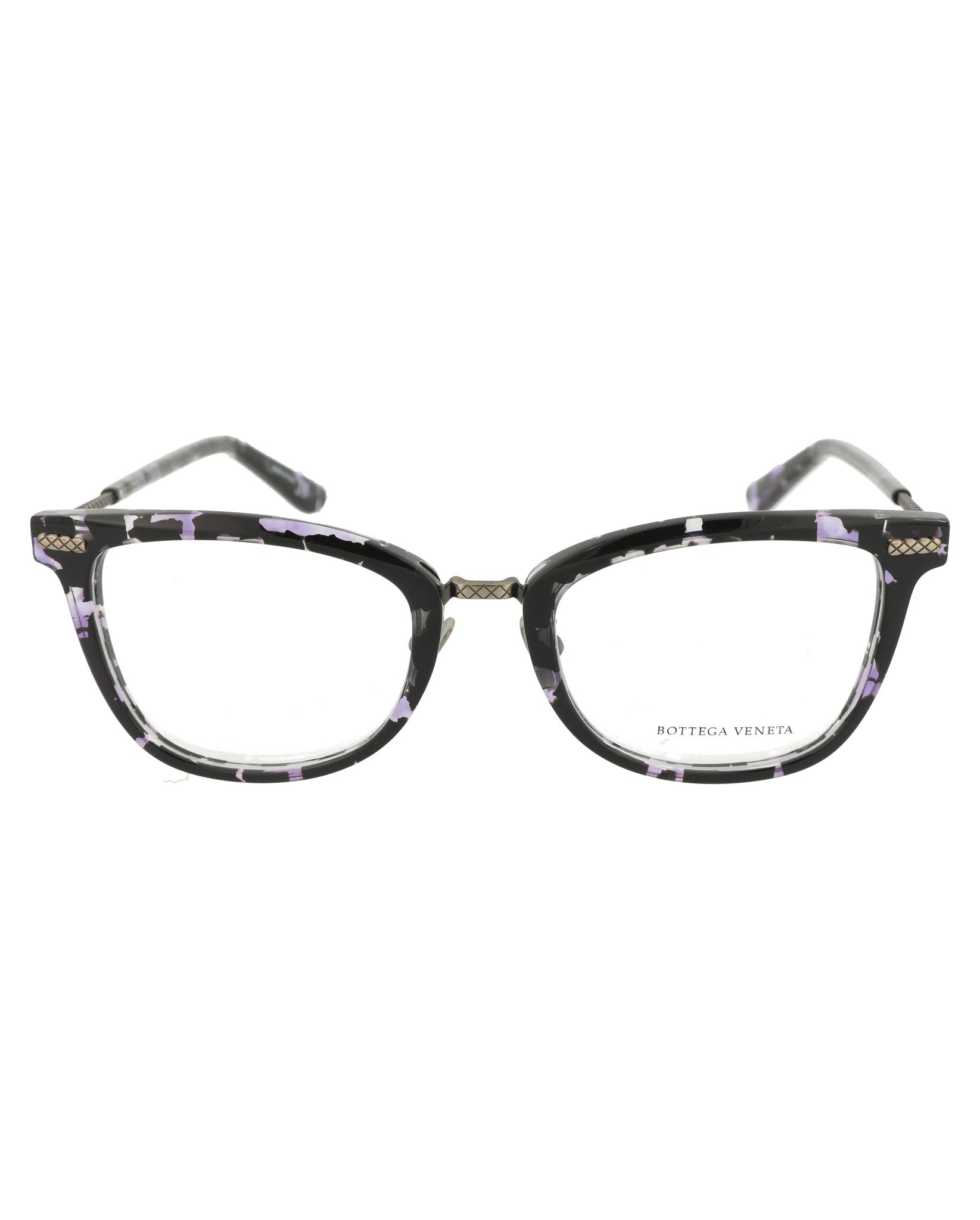 Bottega Veneta Bottega Veneta Womens Square/Rectangle Avana Silver Transparent Fashion Designer Eyewear