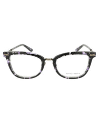 Bottega Veneta Bottega Veneta Womens Square/Rectangle Avana Silver Transparent Fashion Designer Eyewear