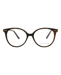 Bottega Veneta Bottega Veneta Womens Round/Oval Avana Bronze Transparent Fashion Designer Eyewear