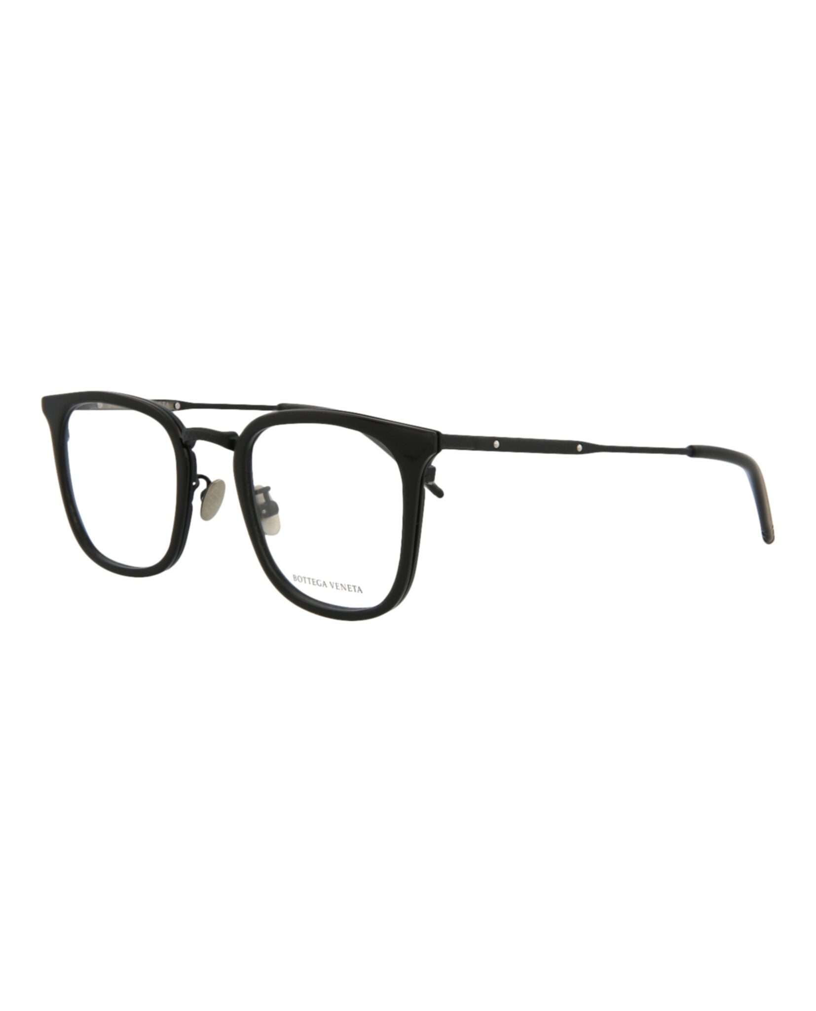 Bottega Veneta Bottega Veneta Mens Square/Rectangle Black Black Transparent Fashion Designer Eyewear