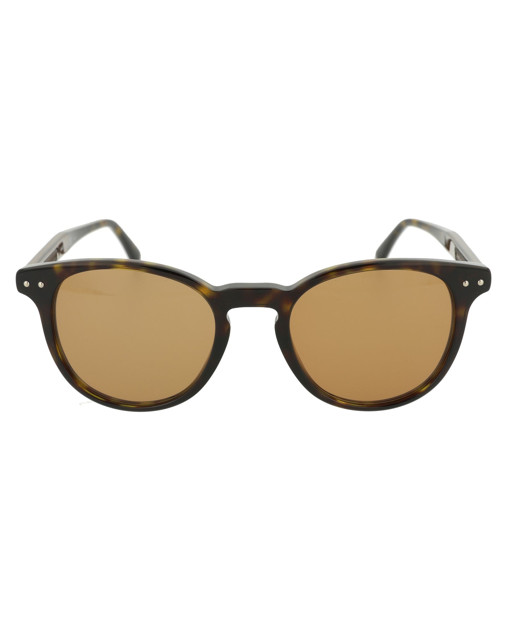 Bottega Veneta Mens Round/Oval Shiny Dark Havana Fashion Designer Eyewear