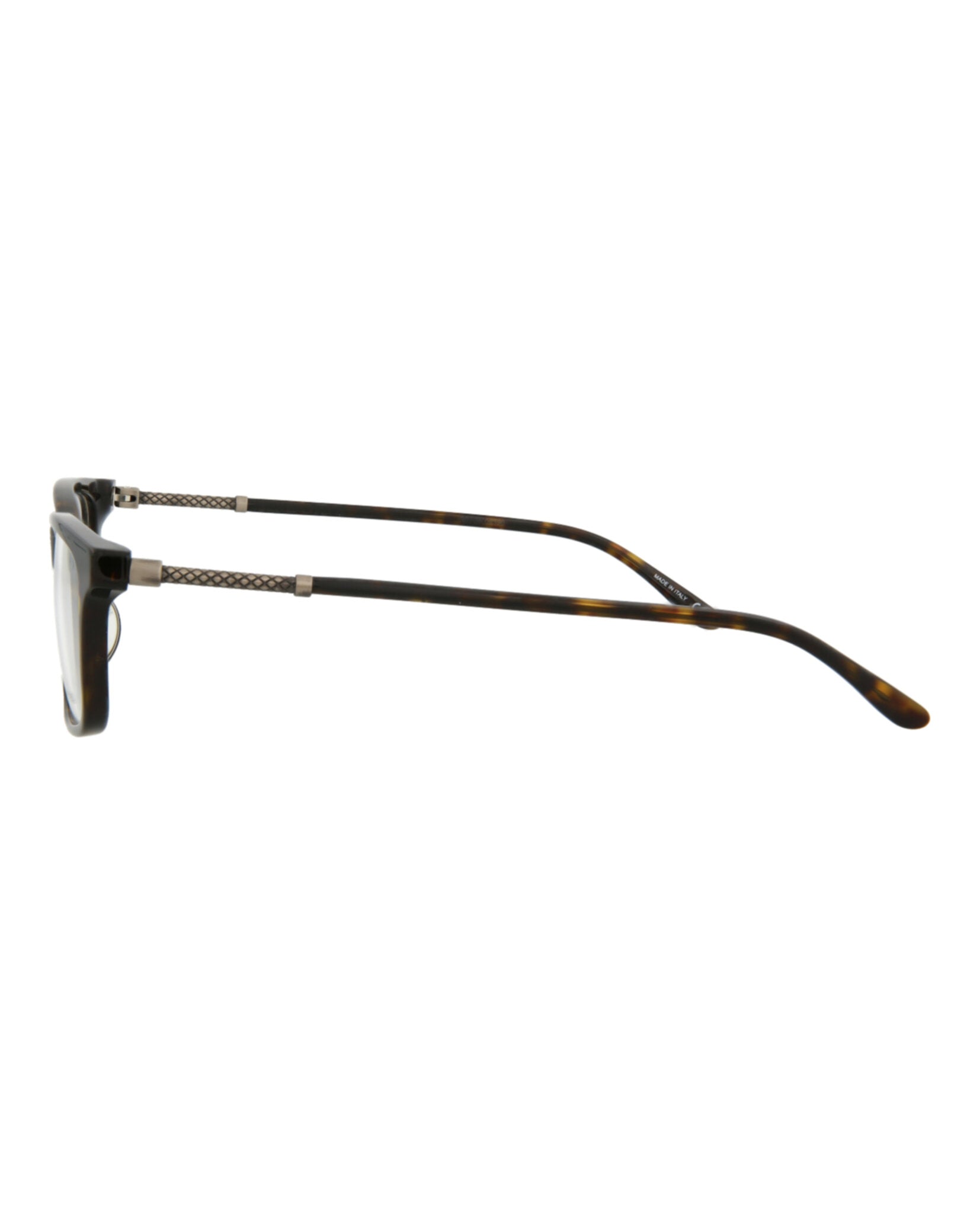 Bottega Veneta Bottega Veneta Mens Square/Rectangle Avana Silver Transparent Fashion Designer Eyewear