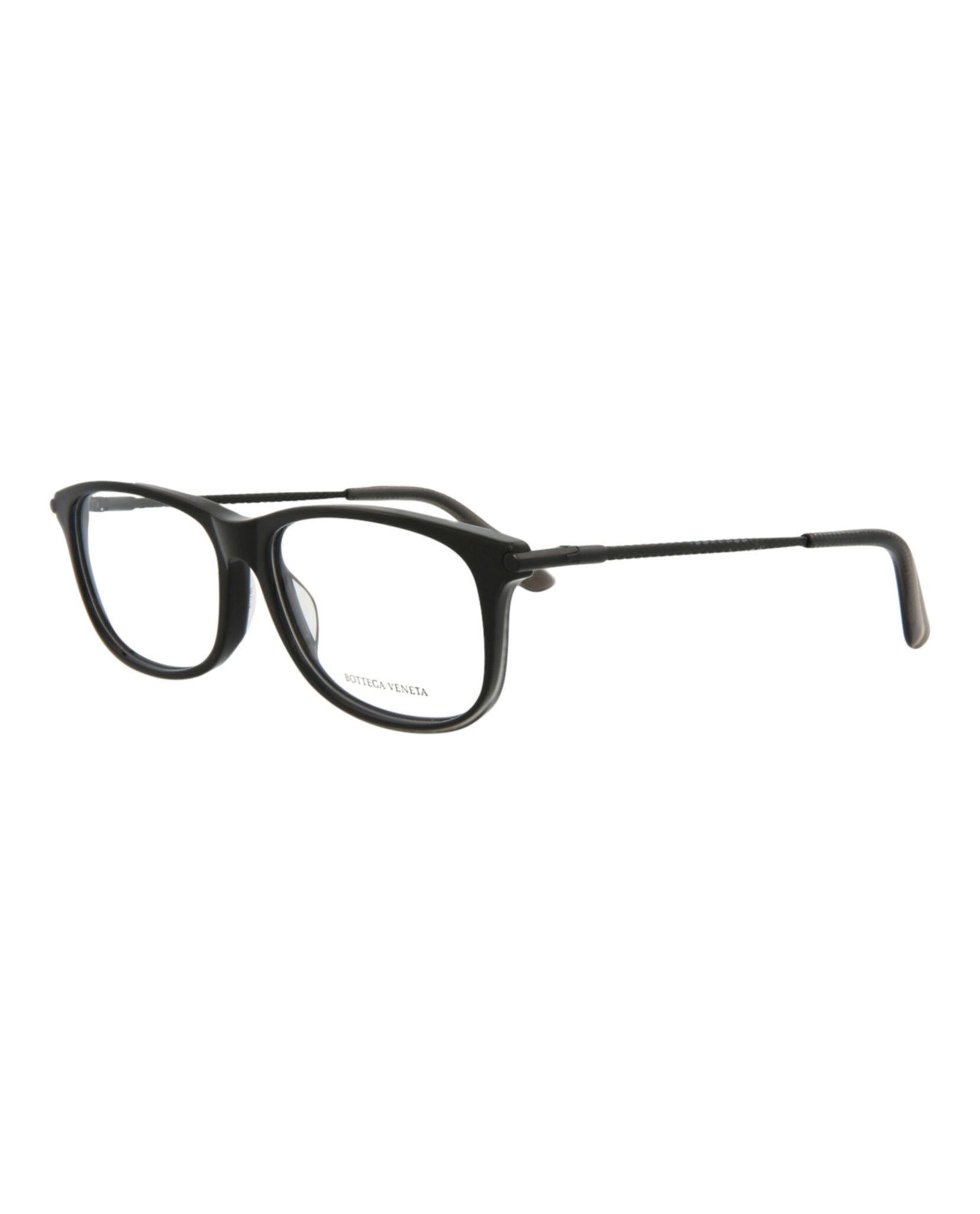 Bottega Veneta Bottega Veneta Mens Square/Rectangle Black Black Transparent Fashion Designer Eyewear