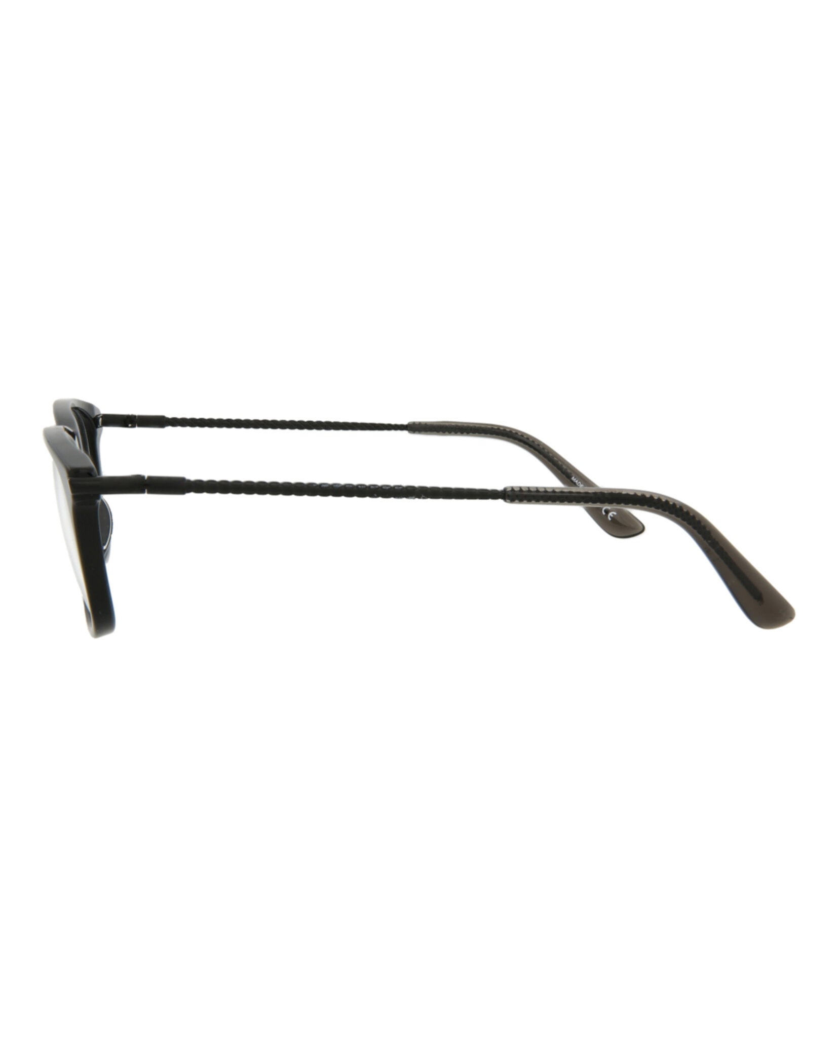Bottega Veneta Bottega Veneta Mens Square/Rectangle Black Black Transparent Fashion Designer Eyewear