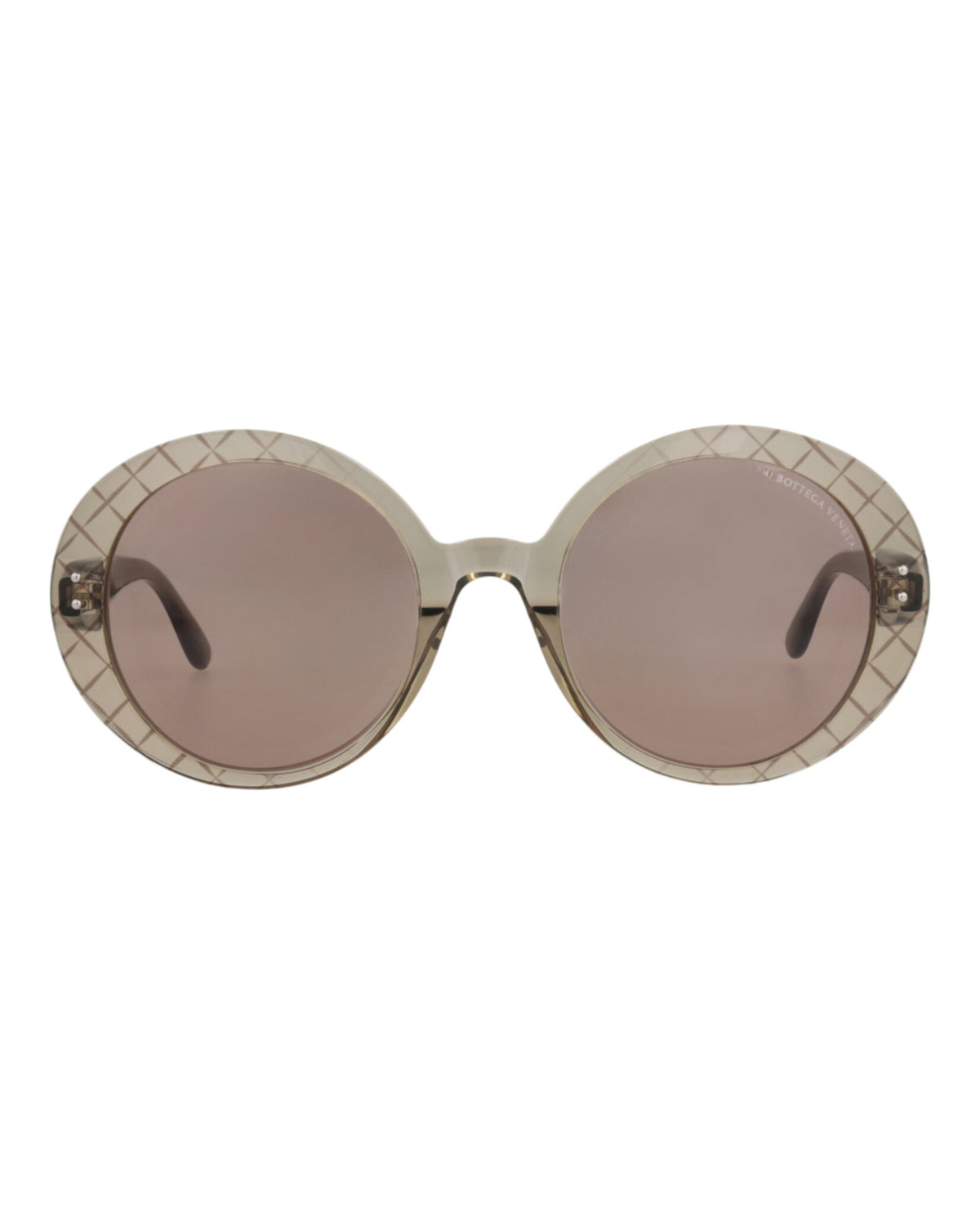 Bottega Veneta Bottega Veneta Womens Round/Oval Brown Brown Brown Fashion Designer Eyewear