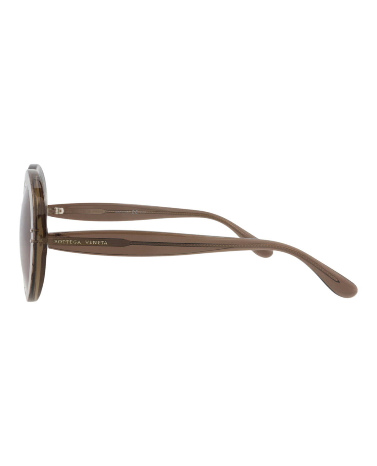 Bottega Veneta Bottega Veneta Womens Round/Oval Brown Brown Brown Fashion Designer Eyewear