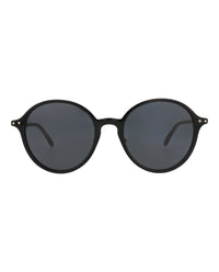 Bottega Veneta Bottega Veneta Womens Round/Oval Black Grey Grey Fashion Designer Eyewear