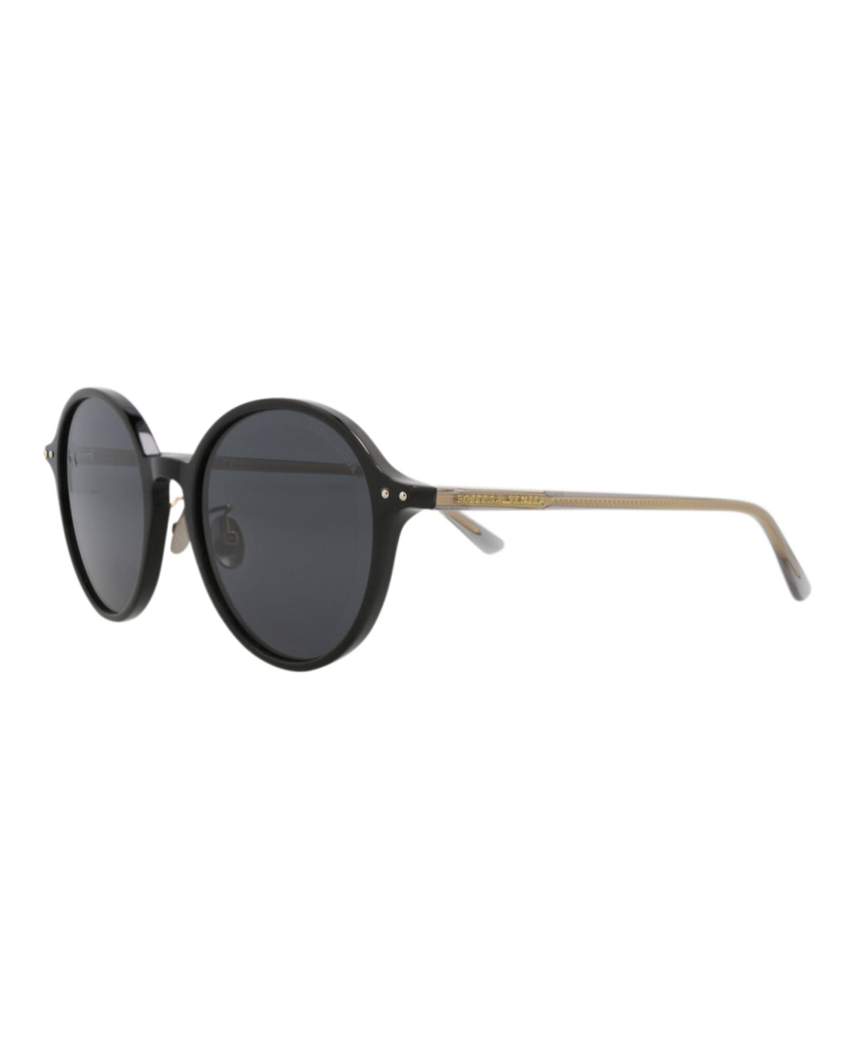 Bottega Veneta Bottega Veneta Womens Round/Oval Black Grey Grey Fashion Designer Eyewear