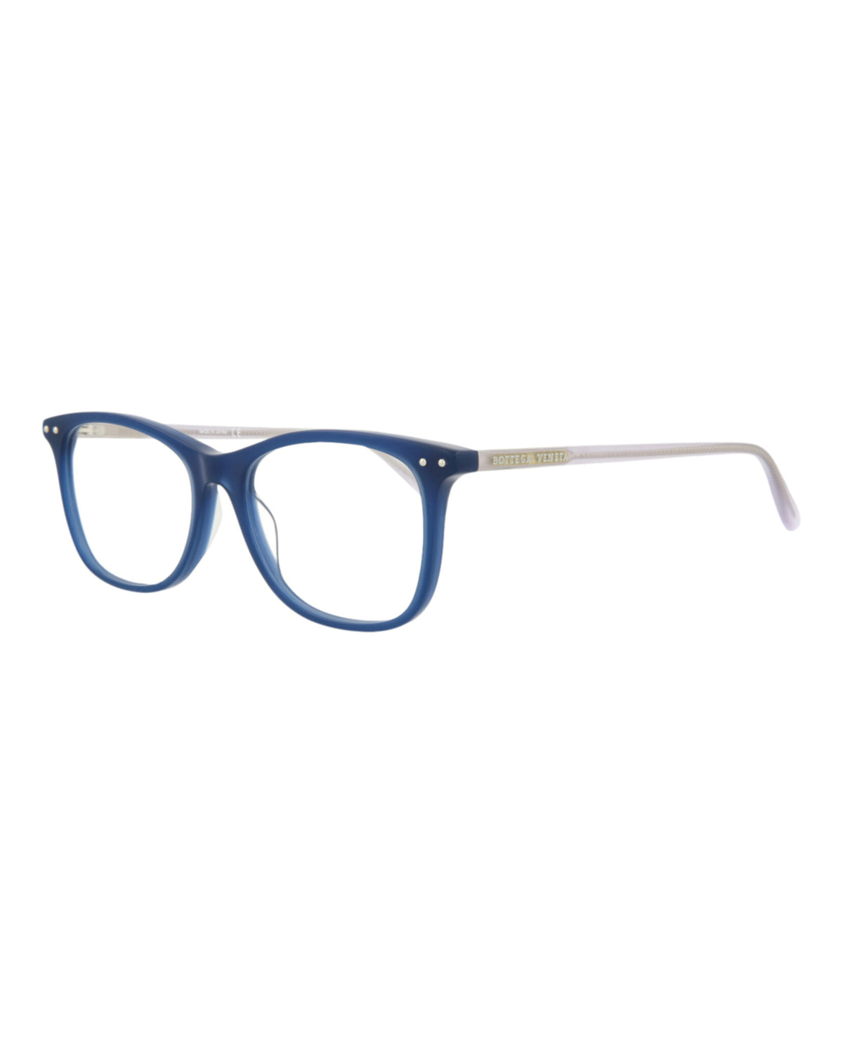 Bottega Veneta Womens Square/Rectangle Blue Violet Transparent Fashion Designer Eyewear