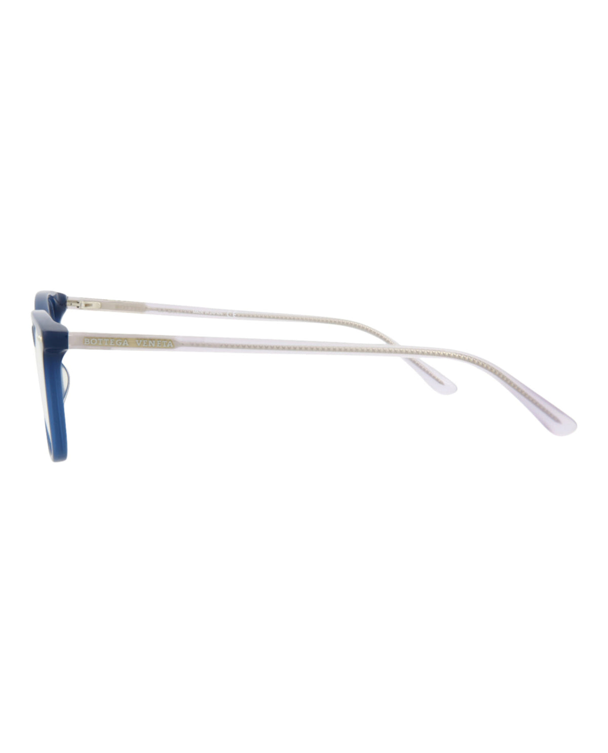 Bottega Veneta Womens Square/Rectangle Blue Violet Transparent Fashion Designer Eyewear