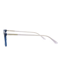Bottega Veneta Womens Square/Rectangle Blue Violet Transparent Fashion Designer Eyewear