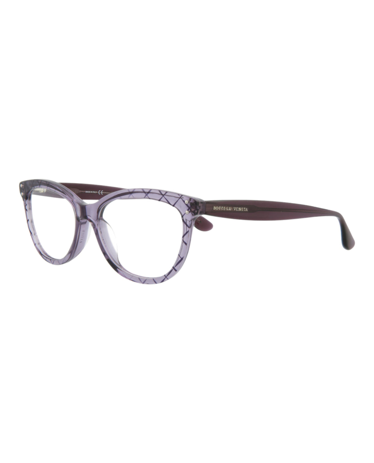 Bottega Veneta Womens Cat Eye Fuchsia Violet Transparent Fashion Designer Eyewear