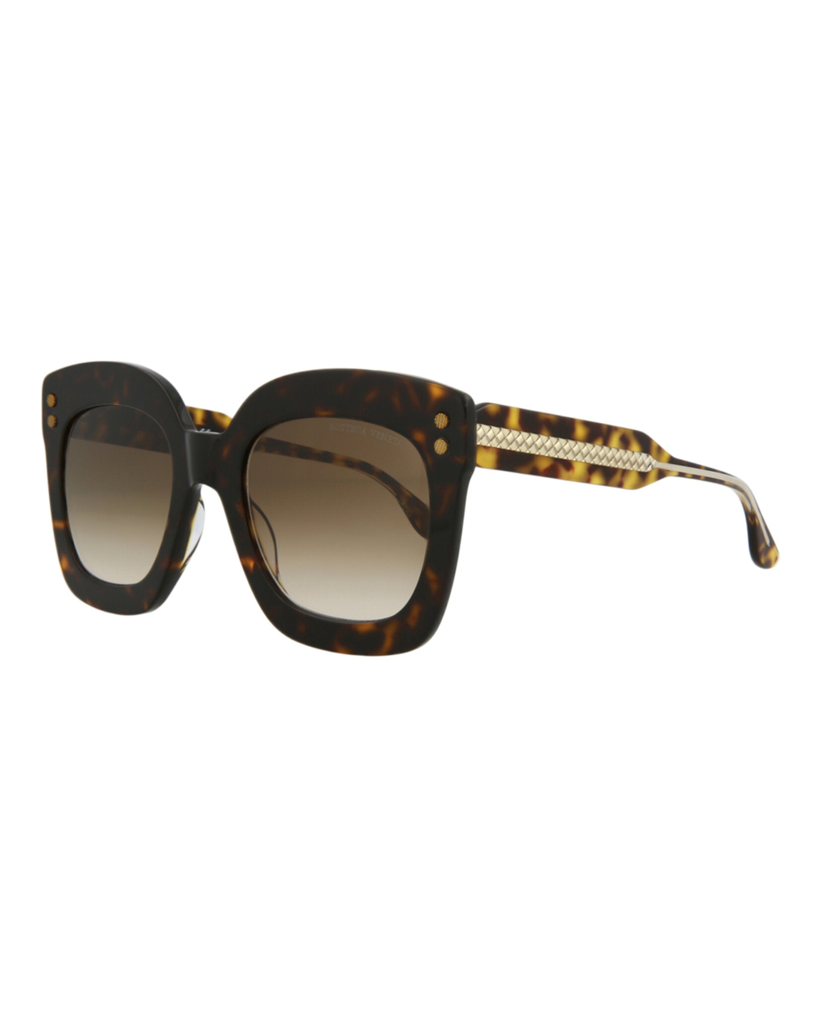 Bottega Veneta Womens Square/Rectangle Havana Crystal Brown Fashion Designer Eyewear