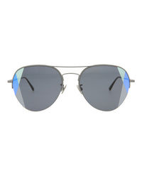 Bottega Veneta Bottega Veneta Unisex Aviator Ruthenium Black Grey Fashion Designer Eyewear