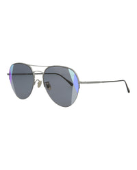 Bottega Veneta Bottega Veneta Unisex Aviator Ruthenium Black Grey Fashion Designer Eyewear