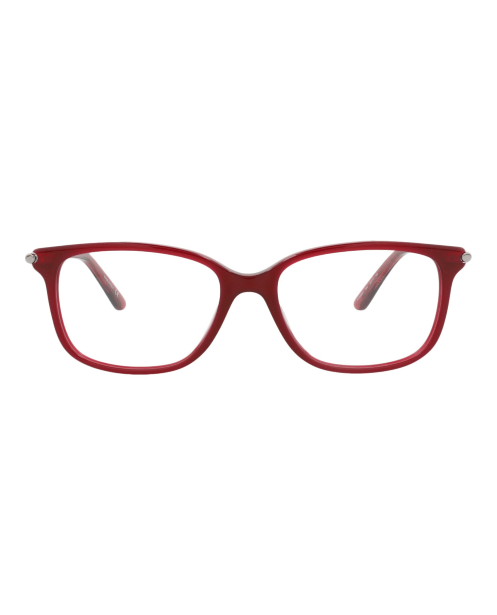 Bottega Veneta Womens Square/Rectangle Red Ruthenium Transparent Fashion Designer Eyewear