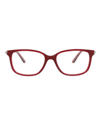 Bottega Veneta Womens Square/Rectangle Red Ruthenium Transparent Fashion Designer Eyewear