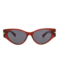Bottega Veneta Bottega Veneta Womens Cat Eye Burgundy Burgundy Grey Fashion Designer Eyewear