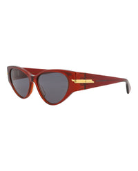 Bottega Veneta Bottega Veneta Womens Cat Eye Burgundy Burgundy Grey Fashion Designer Eyewear