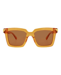 Bottega Veneta Womens Square/Rectangle Orange Orange Orange Fashion Designer Eyewear Orange Orange Orange