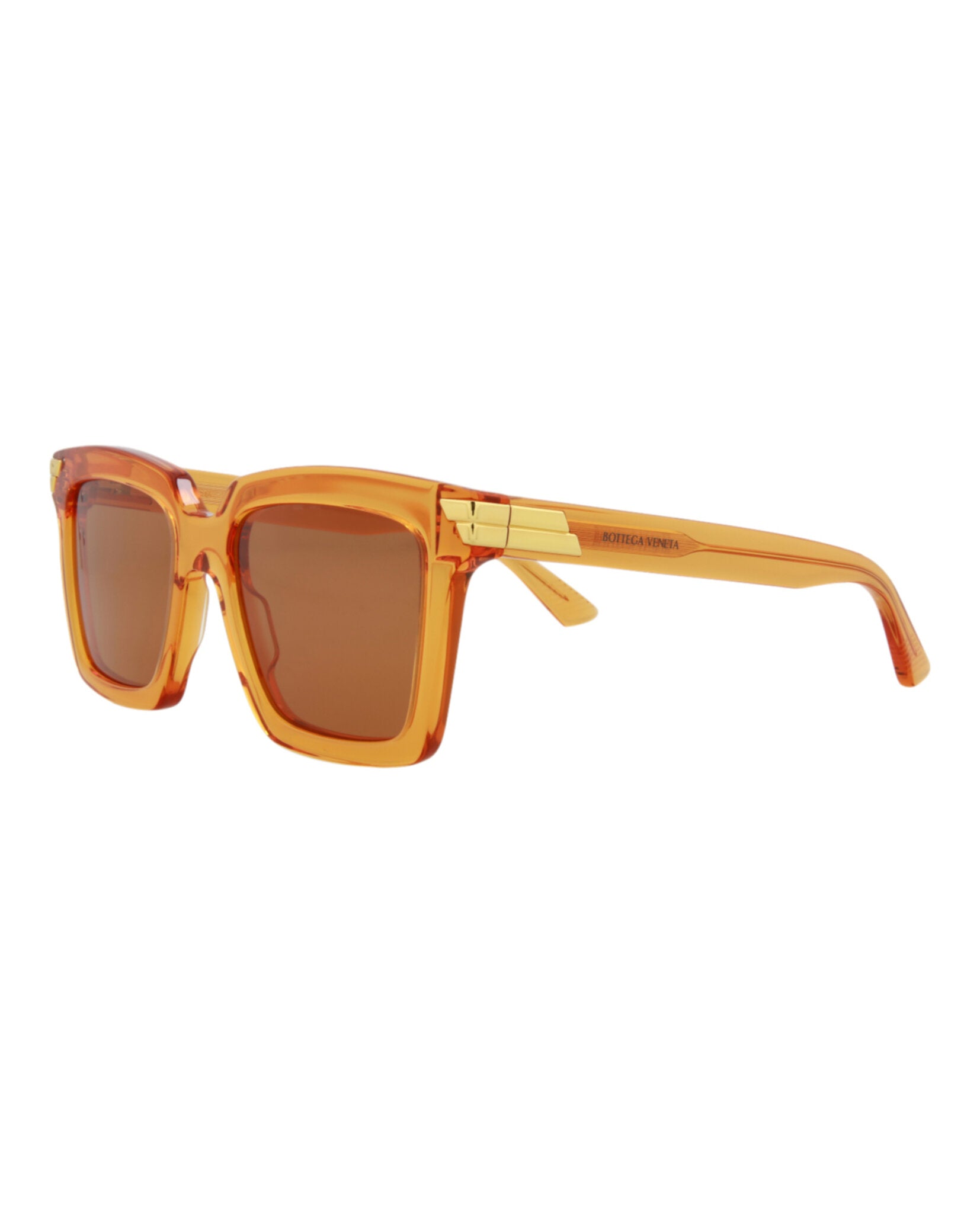 Bottega Veneta Womens Square/Rectangle Orange Orange Orange Fashion Designer Eyewear