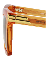 Bottega Veneta Womens Square/Rectangle Orange Orange Orange Fashion Designer Eyewear