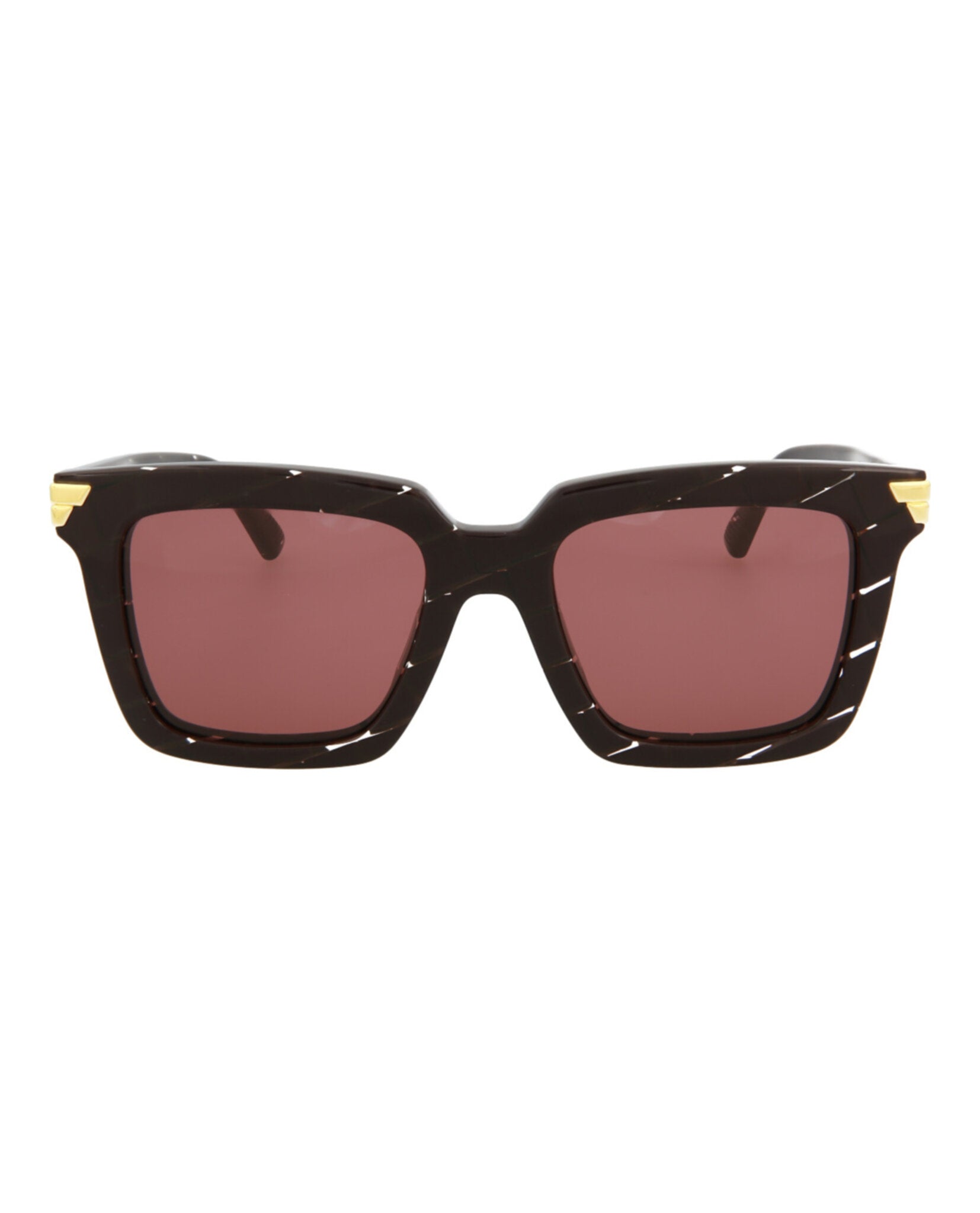 Bottega Veneta Womens Square/Rectangle Burgundy Burgundy Pink Fashion Designer Eyewear
