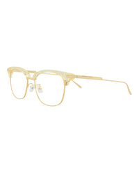 Bottega Veneta Bottega Veneta Mens Round/Oval Beige Gold Transparent Fashion Designer Eyewear