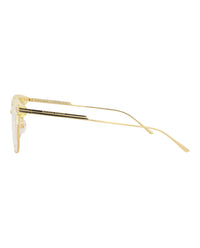 Bottega Veneta Bottega Veneta Mens Round/Oval Beige Gold Transparent Fashion Designer Eyewear